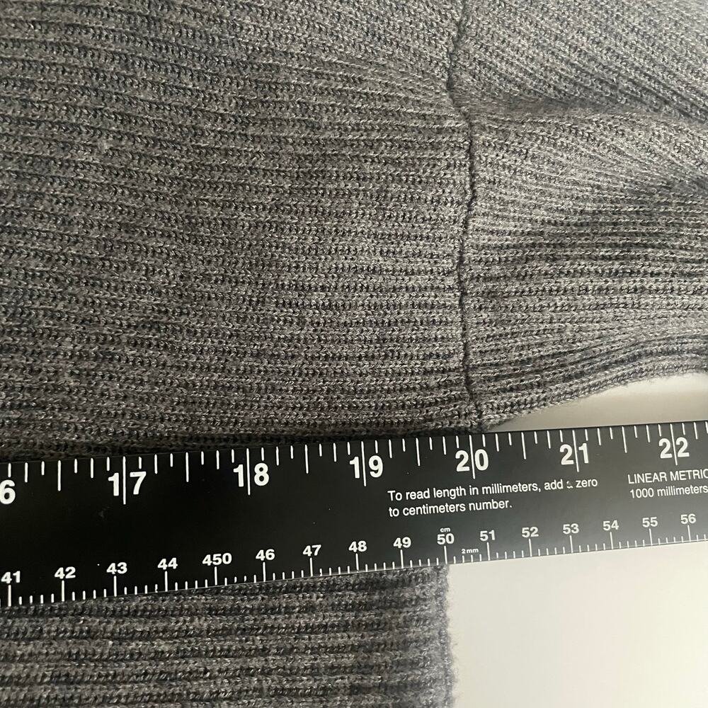 1.STATE Ribbed Balloon Sleeve Sweater Womens Small Gray Cotton - Picture 7 of 9